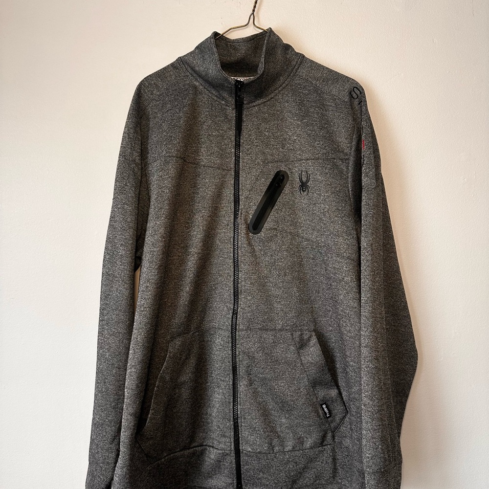 Spyder Men's Gray Full-Zip Sweater